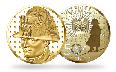 Monnaie officielle de 50 Euros en or pur «Napoléon Bonaparte» 2021